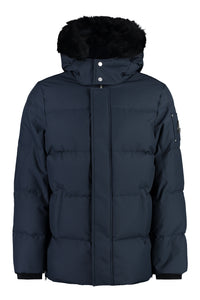 Hooded nylon down jacket